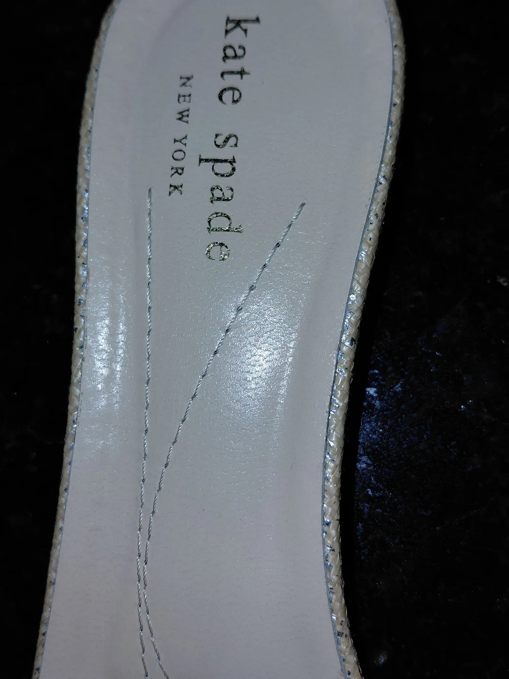 kate spade New York Brie Metallic Slide Sandals Gold US 10